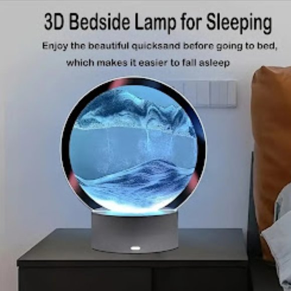 COLOR CHANGING QUICKSAND PAINTING HOURGLASS IN MOTION TABLE LIGHT - Picture 2 of 5